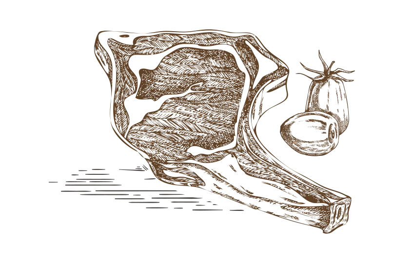 dibujo corte de carne