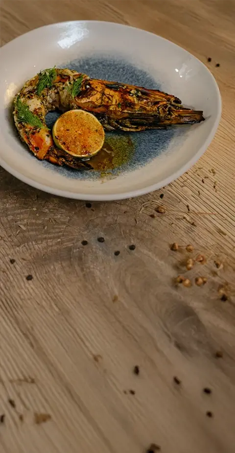 cocina con mariscos en Craft